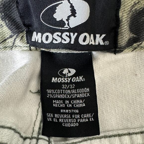 Mossy Oak Pants Mens 32*32 Camo Denim Pockets Cotton Stretch Hunting Outdoor - Picture 4 of 10